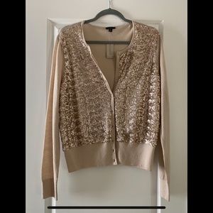 NWT Ann Taylor - Sequin Wool Cardigan Sweater - Size XL
